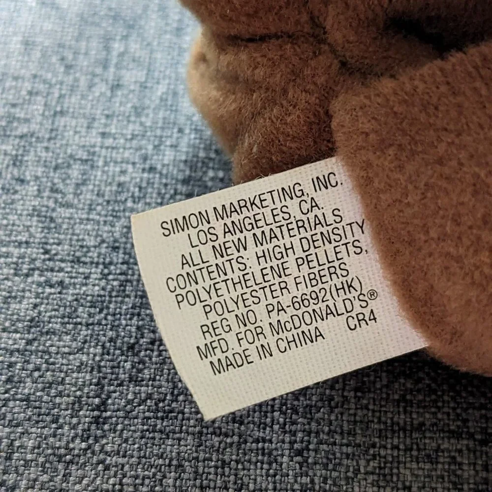 TY Teenie Original Beanie Babies Britannia the Bear 1997 Tags With Errors